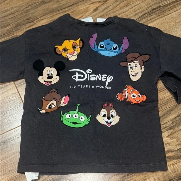Disney Black Long Sleeve Tee with Character Design - Picture 3 of 3